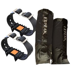 EXPEAK 4p 帶式冰爪 + 口角 2p 套組, 冰爪（黑色），尖嘴（黑色）