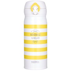 써모스 미디엄 텀블러 JNL-403K, 옐로우보더, 400ml, 1개