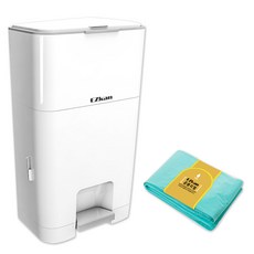 EZKAN 尿布垃圾桶 27L+替換垃圾袋 20L, 白色
