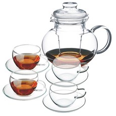 SIMAX Eva Port + 4 人茶杯套組, 1套, 鍋 + 過濾器 + 杯子 4p + 碟子 4p