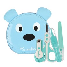 스노우베어 유아 손톱깎이 4종세트, 아이보리 + 블루, 1세트