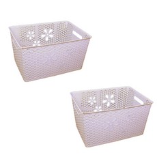 앤티스 플라워 리빙박스 S 베이지, 2개입