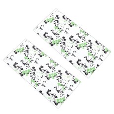 YEEUN 多用途黏貼式印花廚房防污墊, 黑色, 2 件 x 2 件