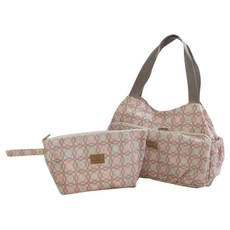 위드베베 서클 숄더백 + 파우치 세트, 핑크