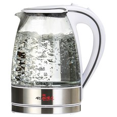 퀸센스 1.8L 무선유리주전자 QS-GK18, QS-GK18 White