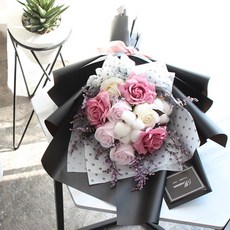 MORIANN 人造可愛棉花花束, 混合色, 1個