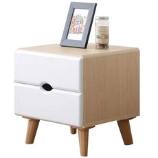JD FURNITURE 2層抽屜收納邊桌, Maple White