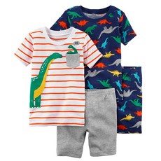 카터스 남아용 공룡 면 잠옷 상하의 2종 세트