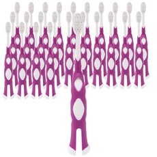 mom&zoo 兒童動物造型細毛牙刷, 淺紫色, 2個, 12個裝