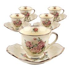 PGS Queen Rose 咖啡杯 5人組, 混合顏色, 1套