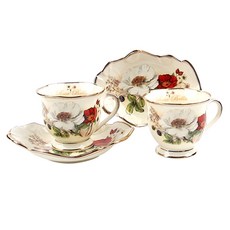 Rosebella 雙人咖啡杯組 杯子 茶杯 水杯, 1套, 圖片色