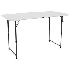 LIFETIME 반 높낮이 조절 접이식 테이블 80317, 화이트