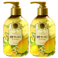 온더바디 더 내추럴 순한 핸드워시 산뜻 레몬버베나, 300ml, 2개