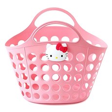 HELLO KITTY 開放式沐浴收納籃, 1入, 粉色
