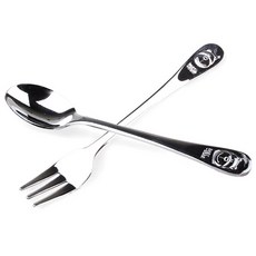 小熊幼兒用湯匙+叉子組, 單色, 3個