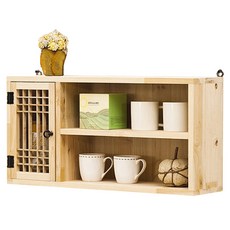 4MERIT 傳統窗格雪松木層架 小, 原木色