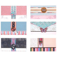 Tok Tok Fancy 1000 傳統感謝信封 6 件套, 6張