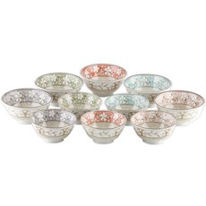 MARUE 陶瓷碗盤10組, 混色, 飯碗 6入+湯碗 6入