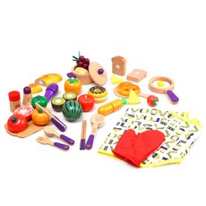 Todolibro 切菜遊戲扮家家酒木製玩具組, 混色