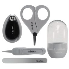 노르디코 유아용 손톱깎이 4종 세트 + 전용 케이스, 혼합색상, 1세트