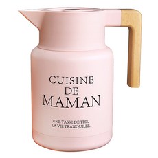 DALPAENGI LIVING De Maman系列不鏽鋼保溫保冷茶壺, 1.5L, 粉紅色, 1個