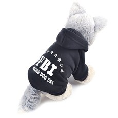 Block Mart 寵物用FBI帽T, 黑色