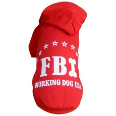 Block Mart 寵物用FBI帽T, 紅色