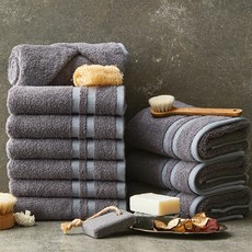 Soft Touch 酒店毛巾 190g Bambooyan, 灰色, 10個