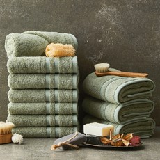 Soft Touch 酒店毛巾 190g Bambooyan, 橄欖綠, 10個