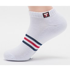 TS7 男款雙層運動短襪 5雙, 白色的