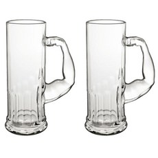 글라스몰 Geullaseumol Borgonovo Muscolo 啤酒杯 0.5L (610cc) 2P 2ea 610cc, 2個