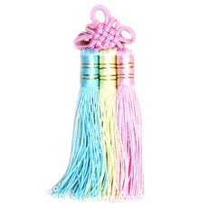 이츠독 파스텔 반려견 노리개, 연분홍 + 연노랑 + 하늘색, 1개