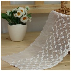 歐根紗刺繡蕾絲, 1個, 單一顏色