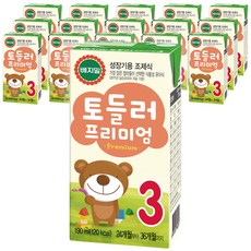 베지밀 토들러 프리미엄 3단계 아기두유, 190ml, 16개