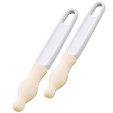 더블하트 젖꼭지 브러쉬 일반형 2개입, 2개, 흰색