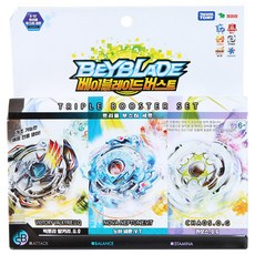 베이블레이드 버스트 B-57 트리플 부스터 세트 배틀팽이, 혼합색상