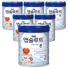 앱솔루트 시작부터 바르게 본 분유 2단계, 750g, 6개