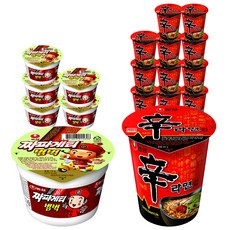 농심 신라면 컵라면 65g x 12p + 짜파게티 범벅 70g x 6p, 1개