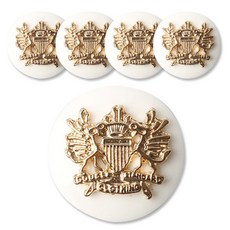 時尚焦點 鳳凰組合鈕扣 23mm, 白色, 5個