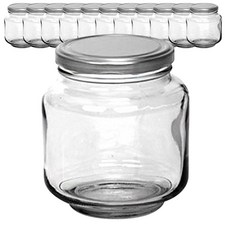 三光玻璃1000低玻璃瓶散裝+蓋子89mm白色+收縮膜, 900毫升, 1套