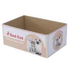 레드퍼피 레드 캣 일반형 스크래쳐 박스, 혼합 색상, 1개