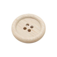 해피베어스 나무단추 23 mm, 베이지, 9개