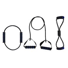 이고진 스트레칭 고무밴드 3종 세트, 블루 + 블랙, 1개