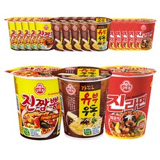 오뚜기 진짬뽕 소컵 6p + 가쓰오 유부우동 소컵 6p + 진라면 매운맛 소컵 6p, 1개