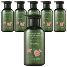 이니스프리 마이 에센셜 바디 인텐시브 플라워 클렌저 로즈 제라늄향, 330ml, 6개