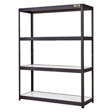 몬스터랙 플러스 철제 선반, 4단, 블랙