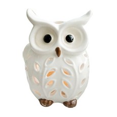 LUXOR 貓頭鷹茶蠟燭台, 白色