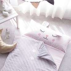 데코뷰 알러지케어 메모리폼 낮잠이불 세트 분리형, 리틀래빗