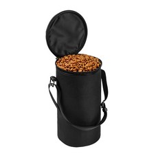 ZEZEPET 寵物用攜帶式餐具食物收納袋 L號, 黑色 (Y311PDDD006), 1個