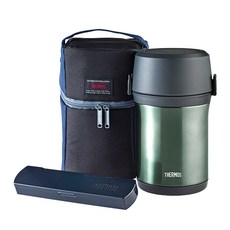 써모스 4단 보온도시락 TKLD-1600F, 그린, 1세트